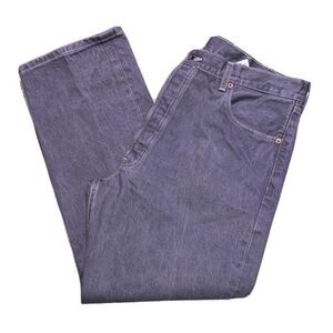 LEVI’S 501 Straight Fit 100% Cotton Grey Denim Jeans Button Fly Mens W39